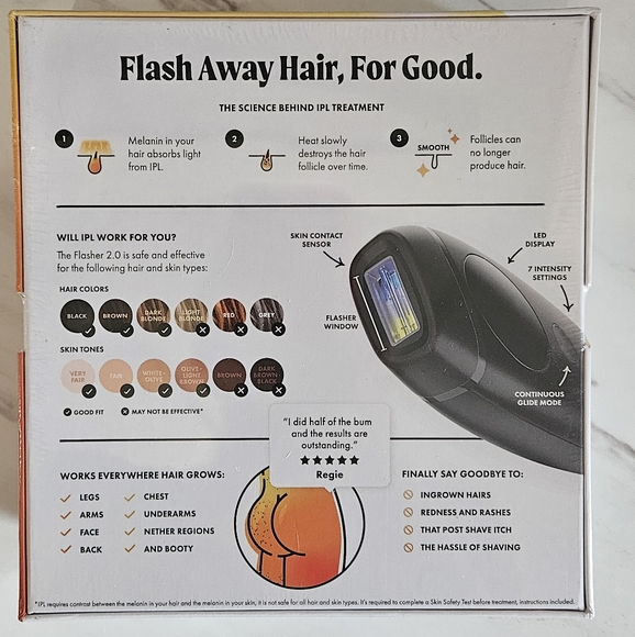 NIB* THE FLASHER 2.0 hair removal device - Picture 3 of 5